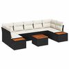 vidaXL Ensemble de canap&eacute; de jardin 8 pc Noir Poly rotin