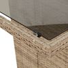 vidaXL Ensemble &agrave; manger de jardin et coussins 9 pcs beige Poly rotin