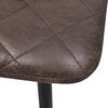 vidaXL Chaises &agrave; manger lot de 2 marron fonc&eacute; similicuir