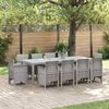 vidaXL Ensemble de salle &agrave; manger pour jardin 11 pcs Gris clair