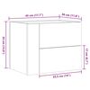 vidaXL Tables de chevet murales 2 pcs sonoma gris 45x30x35 cm