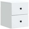 vidaXL Cabinet de chevet mural avec tiroir Blanc 34,5 x 33 x 40 cm