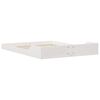 vidaXL Cadre de lit Blanc 135 x 190 cm Pin massif