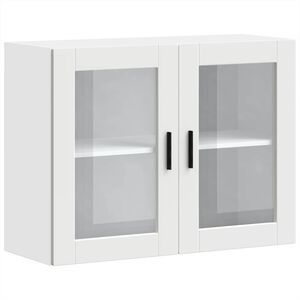 vidaXL Armoire murale de cuisine avec porte en verre Porto blanc
