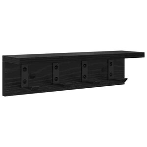 vidaXL Porte-manteau mural Montage mural Ch&ecirc;ne noir Bois d'ing&eacute;nierie