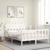 vidaXL Cadre de lit sans matelas blanc 140x190 cm bois de pin massif
