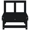 vidaXL Canap&eacute;s centraux de jardin 2 pcs noir bois de pin massif