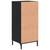 vidaXL Cabinet de salle de bain avec tiroir Noir 39,5 x 36 x 88 cm