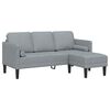 vidaXL Ensemble de Canap&eacute;s avec coussin 2 pcs Gris clair Polyester