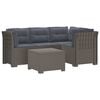 vidaXL Canap&eacute; de jardin 4 places avec coussins style rotin PP