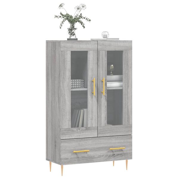 vidaXL Buffet haut sonoma gris 69,5x31x115 cm bois d'ing&eacute;nierie