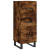 vidaXL Buffet Ch&ecirc;ne fum&eacute; 34,5x34x90 cm Bois d'ing&eacute;nierie
