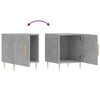vidaXL Tables de chevet 2 pcs gris b&eacute;ton 40x40x50 cm bois d&rsquo;ing&eacute;nierie