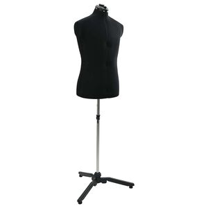 vidaXL Forme de robe ajustable homme Noir 37,5-45,5 pouces Tissu