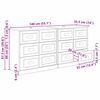vidaXL Buffets 2 pcs Ch&ecirc;ne noir 70 x 35,5 x 67,5 cm Bois d'ing&eacute;nierie