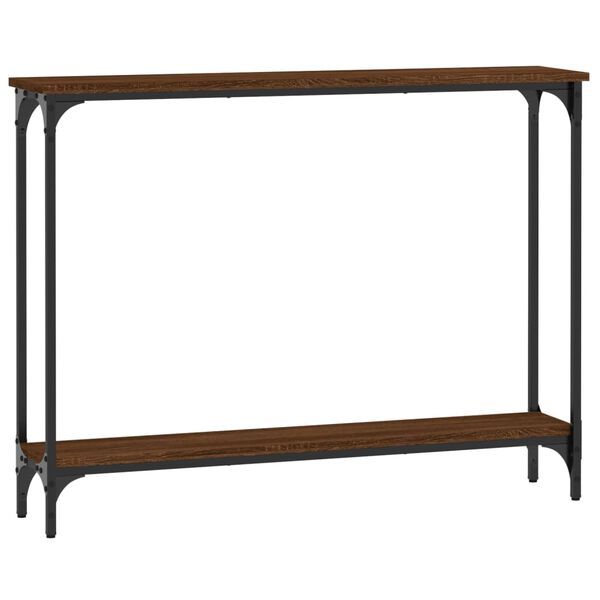 vidaXL Table console ch&ecirc;ne marron 100x22,5x75 cm bois d'ing&eacute;nierie