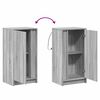 vidaXL Buffet avec LED sonoma gris 42,5x34x85 cm bois d'ing&eacute;nierie