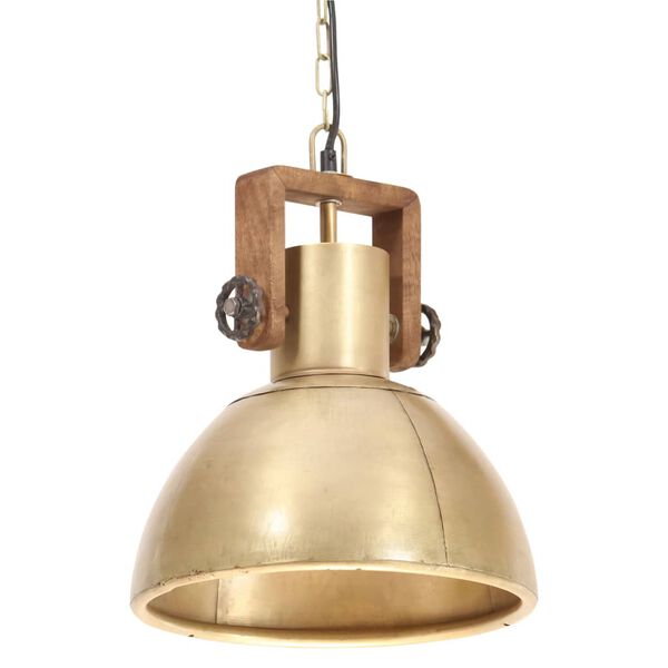vidaXL Lampe suspendue industrielle 25 W Laiton Rond 30 cm E27
