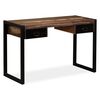 vidaXL Bureau avec 2 tiroirs Bois de récupération massif 120x50x76 cm