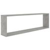 vidaXL &Eacute;tag&egrave;res cube murales 2 pcs gris b&eacute;ton bois d'ing&eacute;nierie