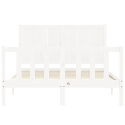 vidaXL Cadre de lit sans matelas blanc 140x200 cm bois de pin massif