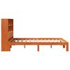 vidaXL Lit biblioth&egrave;que sans matelas cire marron 140x200 cm pin massif