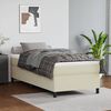 vidaXL Sommier &agrave; lattes de lit avec matelas Cr&egrave;me 100x200cm Similicuir