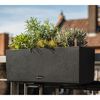 LECHUZA Jardini&egrave;re BALCONERA Stone 50 ALL-IN-ONE Noir