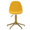 vidaXL Chaises &agrave; manger pivotantes lot de 4 jaune moutarde velours