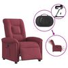 vidaXL Fauteuil inclinable &eacute;lectrique Rouge bordeaux Tissu