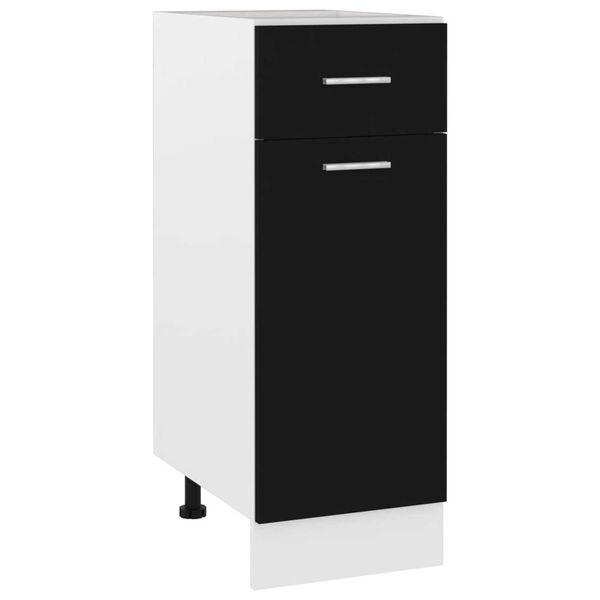 vidaXL Armoire à tiroirs "Lyon" Noir 30 x 46 x 81,5 cm Bois d'ingénierie