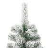 vidaXL Sapin de No&euml;l artificiel &agrave; charni&egrave;res avec neige floqu&eacute;e 210 cm