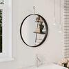 vidaXL Miroir suspendu avec crochet Noir 50 cm