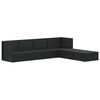 vidaXL Salon de jardin 6 pcs avec coussins Noir R&eacute;sine tress&eacute;e
