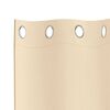 vidaXL Rideaux occultants avec anneaux 2 pcs Cr&egrave;me 175 x 140 cm