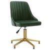 vidaXL Chaises pivotantes &agrave; manger lot de 4 vert fonc&eacute; velours