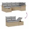 vidaXL Ensemble de canap&eacute; de jardin 6 pcs Beige et Gris clair