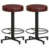 vidaXL Tabourets de bar lot de 2 52 cm cuir v&eacute;ritable
