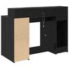 vidaXL Bureau avec porte Ch&ecirc;ne noir 120 x 55 x 91 cm Bois d'ing&eacute;nierie