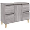 vidaXL Ensemble de meubles de salle de bain 3 pcs Sonoma gris