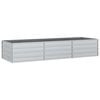 vidaXL Lit sur&eacute;lev&eacute; de jardin 240x80x45 cm Acier galvanis&eacute; Argent&eacute;