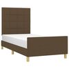 vidaXL Cadre de lit sans matelas marron fonc&eacute; 80x200 cm tissu
