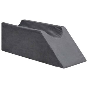vidaXL Coussin pour les jambes 68 x 25 x 21,5 cm Ferme Mousse PU Gris