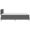 vidaXL Lit &agrave; ressorts avec matelas Gris fonc&eacute; 120 x 200 cm tissu
