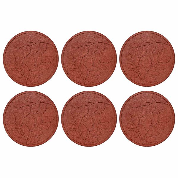 vidaXL Pierre de marchage 6 pcs Rouge &Oslash; 44 x 2 cm Caoutchouc
