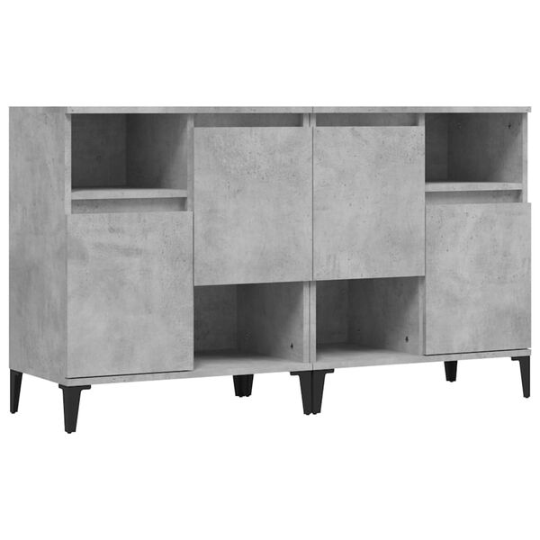 vidaXL Buffets 2 pcs gris béton 60x35x70 cm bois d'ingénierie