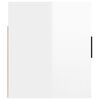 vidaXL Meuble TV mural Blanc brillant 80x34,5x40 cm