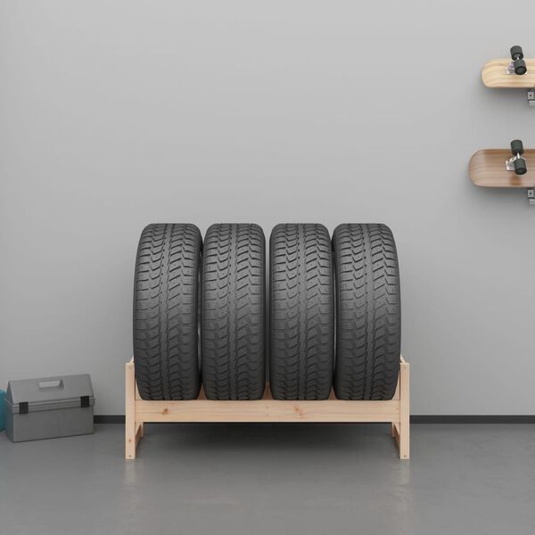 vidaXL Porte-pneus 120x40x40 cm Bois de pin massif