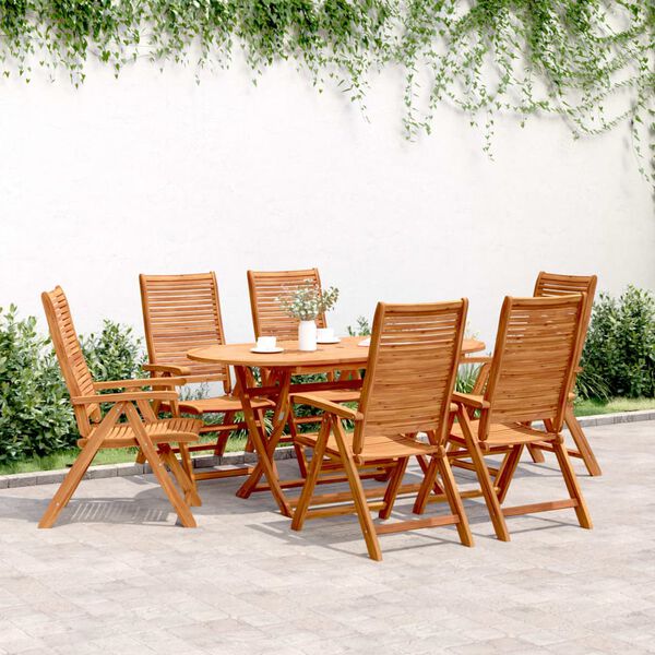 vidaXL Chaises inclinables de jardin lot de 6 bois massif acacia