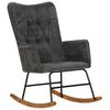 vidaXL Fauteuil &agrave; bascule Noire vintage Toile